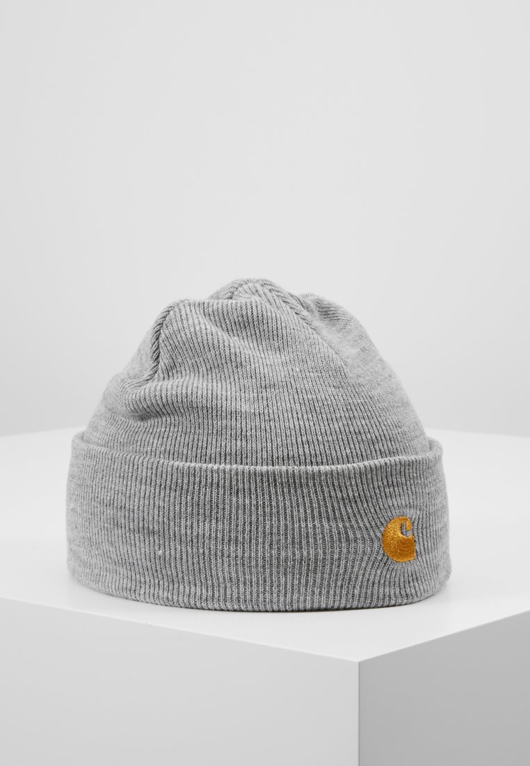 Carhartt WIP CHASE BEANIE UNISEX - Gorro - grey heather/gold