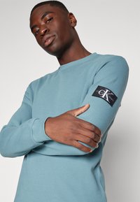 Calvin Klein Jeans BADGE TEE - Top dugih rukava - goblin blue