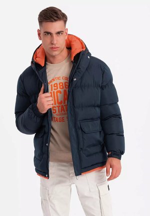 JACKET WITH DOUBLE HOOD - Winterjacke - navy