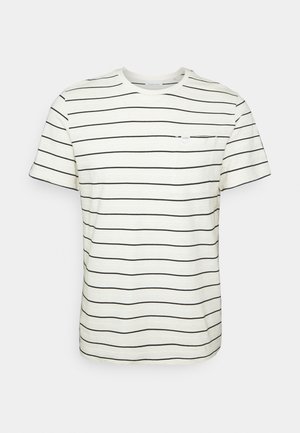 THOR STRIPED WITH STRUCTURE - T-shirt con stampa - ecru