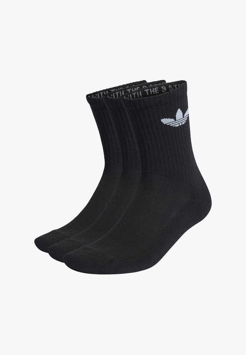 adidas Originals CHAUSSETTES CUSHIONED TREFOIL - Sokken - black