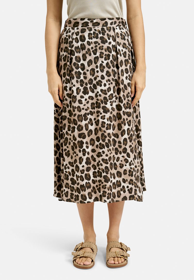 Smith&Soul ROCK MIT LEOPRINT - Maxirock - nougat print