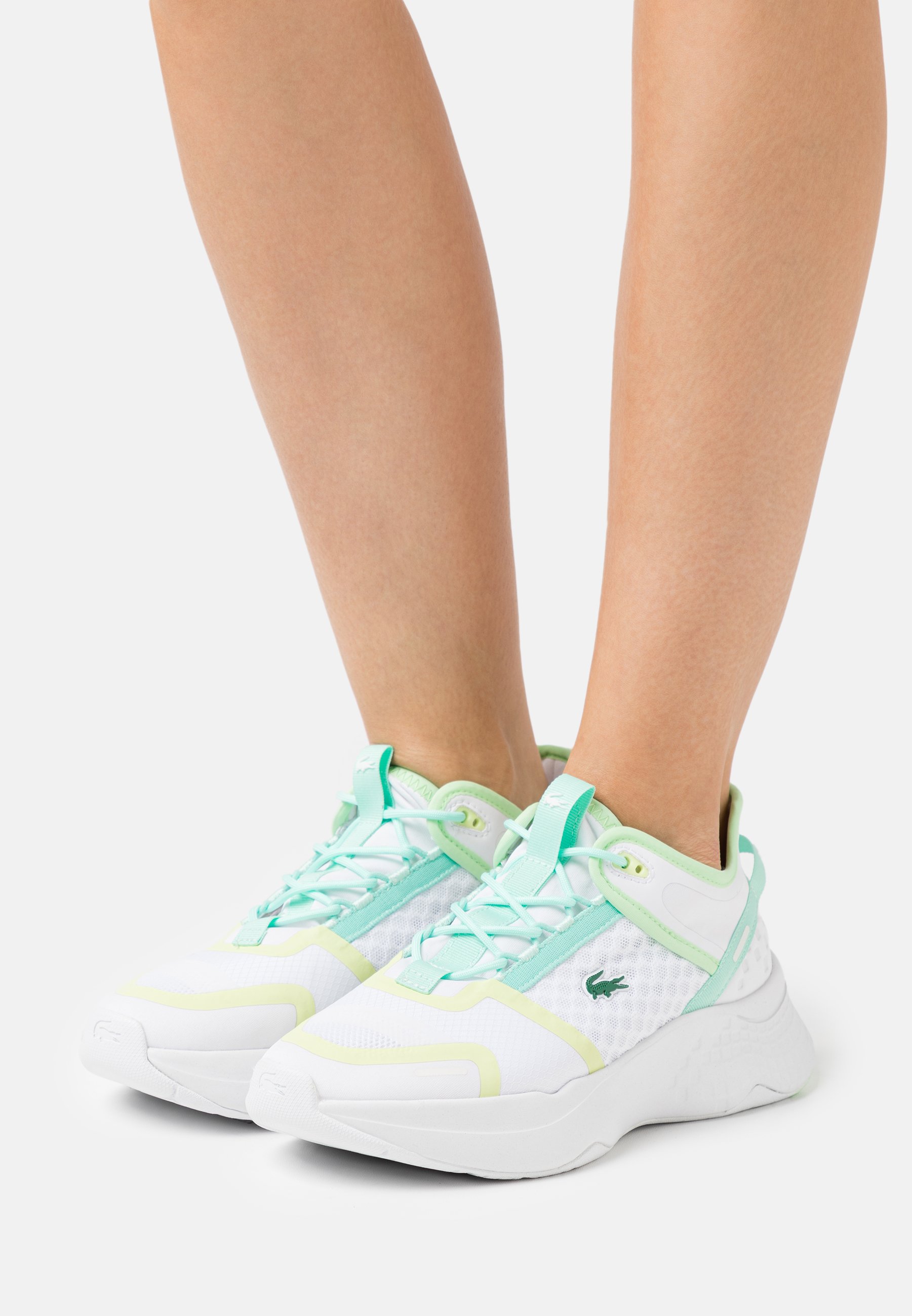 Lacoste COURT DRIVE - Sneakers laag - white/light yellow/wit - Zalando.nl