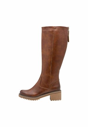 Plateaustiefel - cognac
