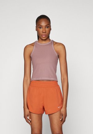 Nike Performance ONE FITTED TANK - Top - smokey mauve/platinum violet/white