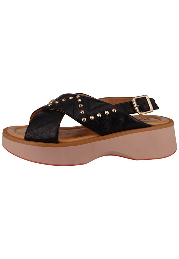 Plateausandalette - nero
