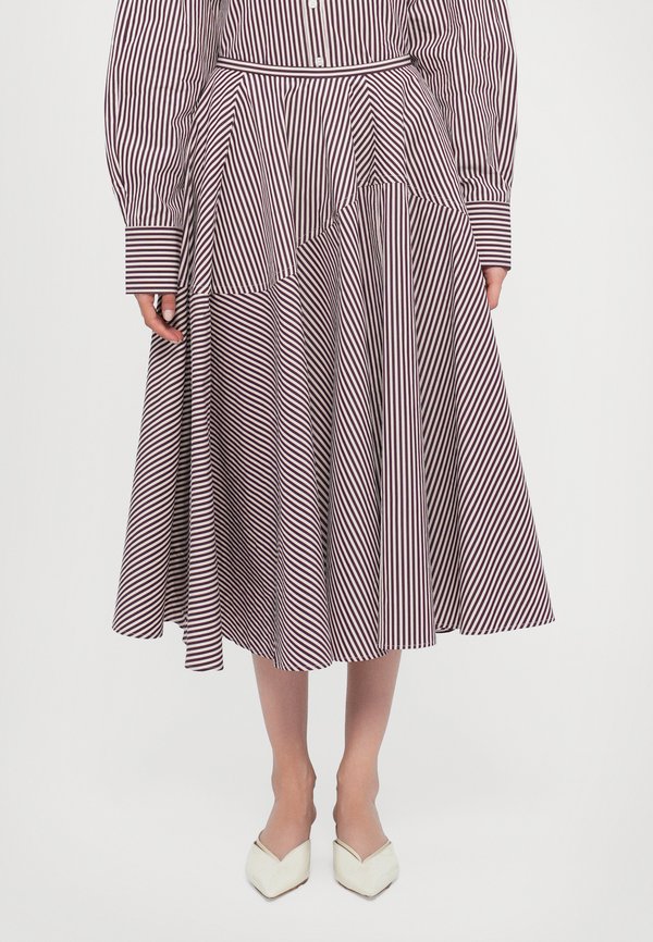 MAXIME STRIPED - A-Linien-Rock - plum