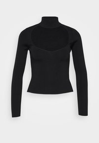 Gina Tricot Stickad tröja - black
