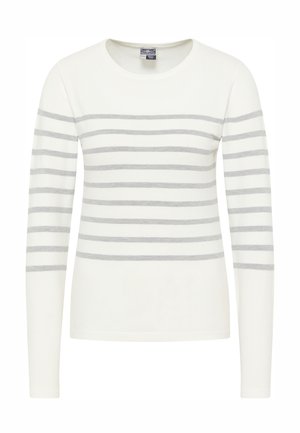 DreiMaster, DREIMASTER STRICKPULLOVER - Strickpullover - wollweiss grau melange