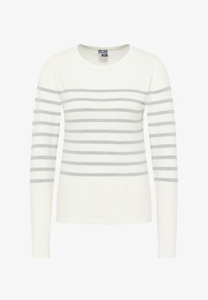 DreiMaster, DREIMASTER STRICKPULLOVER - Strickpullover - wollweiss grau melange