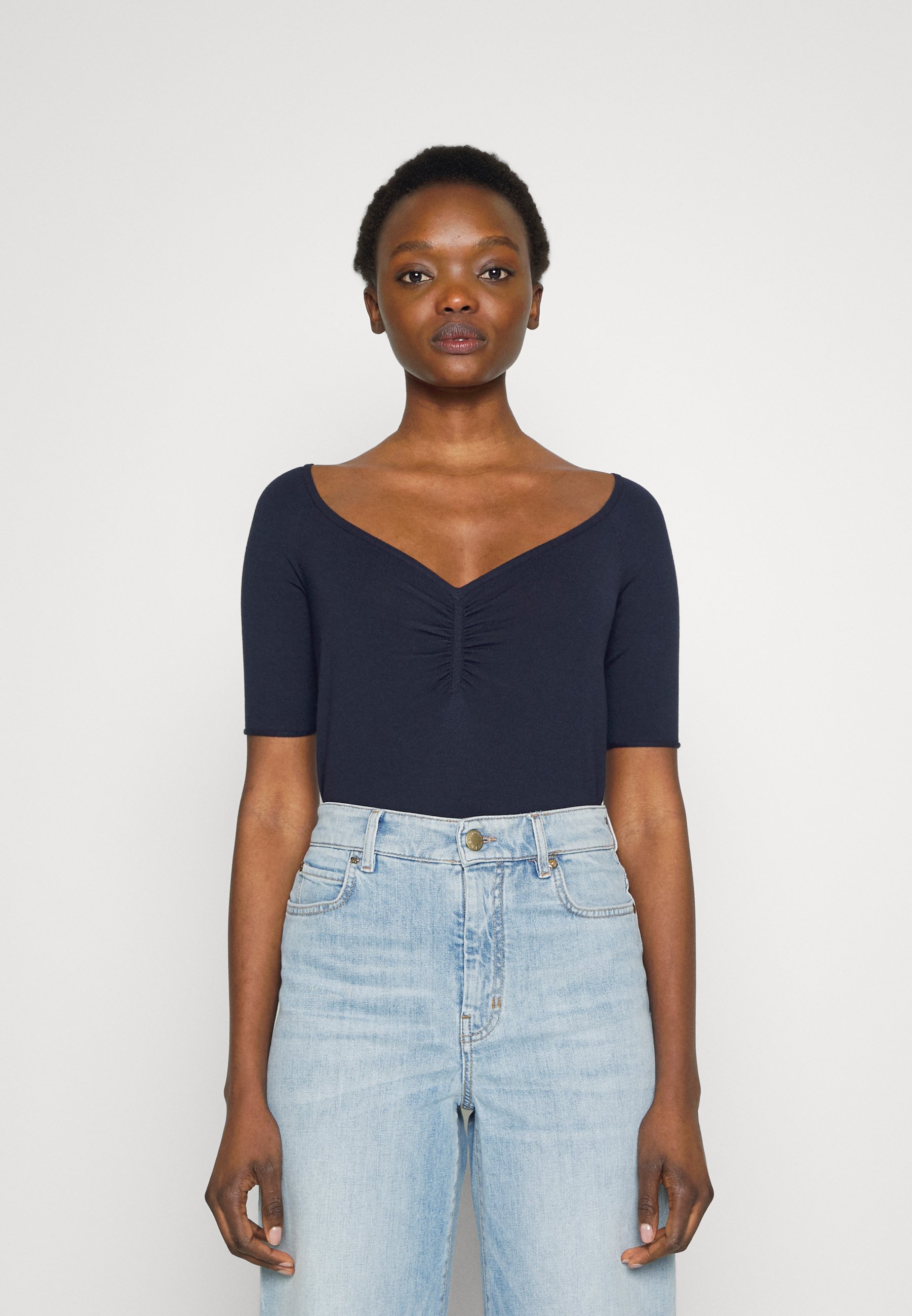MAX\u0026Co. PLETTRO - Basic T-shirt - navy blue/dark blue - Zalando.co.uk