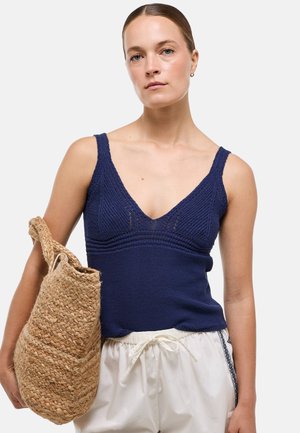 Monoprix, TOP SANS MANCHES EN CROCHET - Débardeur - penombre