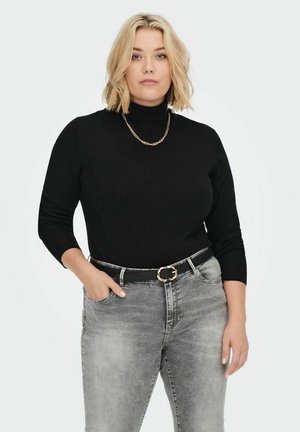 ONLY Carmakoma CURVY ROLLKRAGEN - Striktrøje - black