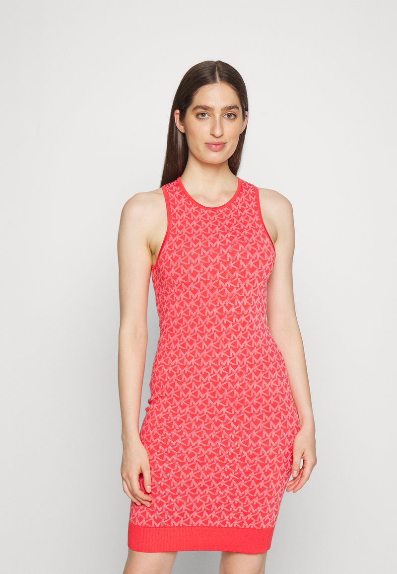 MICHAEL Michael Kors ECO BOLD LOGO TANK Strickkleid sangria/rot