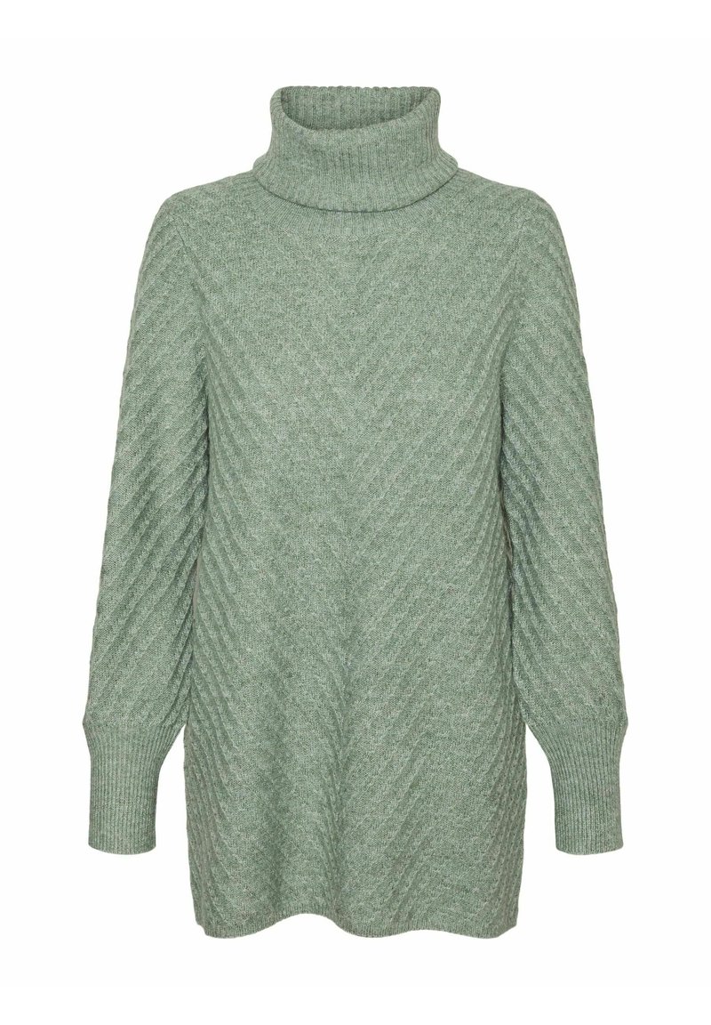 Vero Moda ANJASTINNA LONG - Jumper - laurel wreath/mottled light green ...
