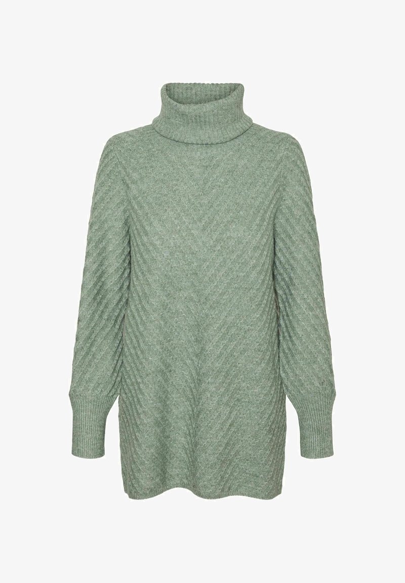 Vero Moda ANJASTINNA LONG - Jumper - laurel wreath/mottled light green ...