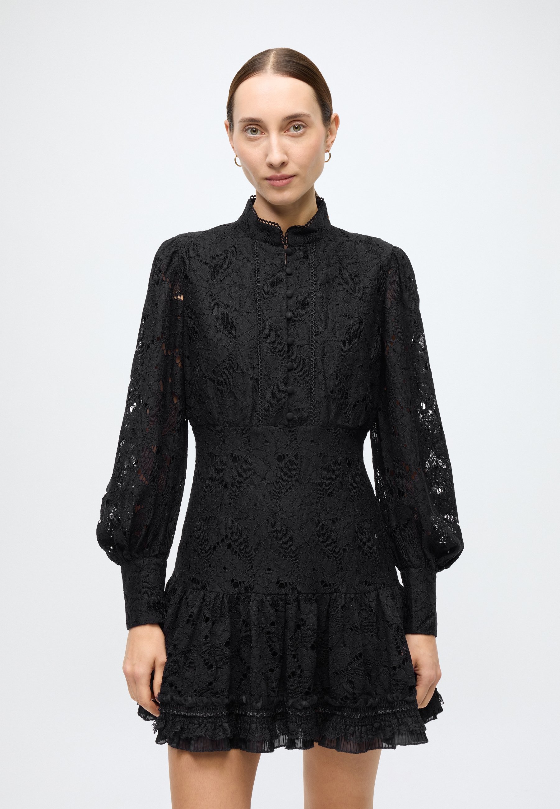 black red evening dresses Black Sequin Lace Off Shoulder Ball Gown Dress main image 1