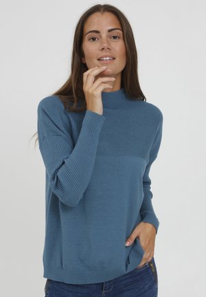 Fransa FRCEMELANGE 1 PULLOVER - Maglione - storm blue melange