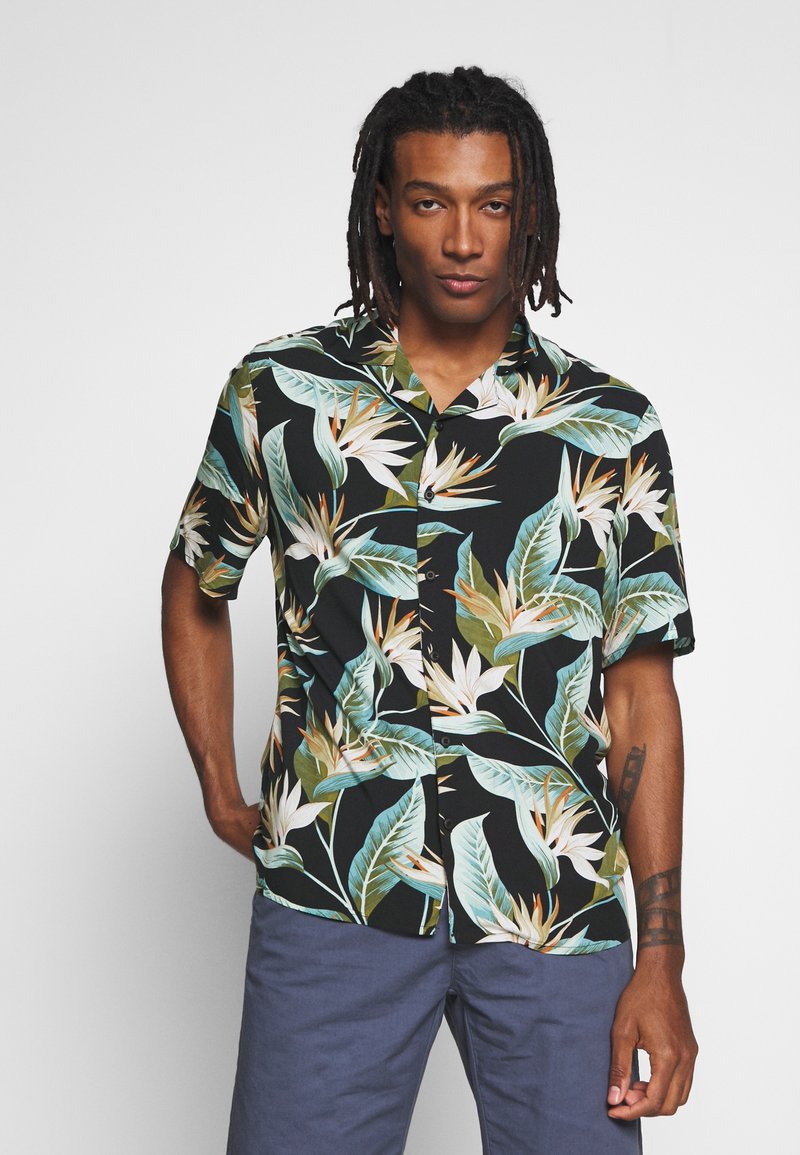 Herren Freizeithemden | Urban Classics BLOSSOMS Hemd black/schwarz - XY95927 Herren Freizeithemden | Urban Classics BLOSSOMS Hemd black/schwarz - XY95927