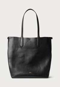 BELLPORT LEATHER NORTH SOUTH TOTE - Geantă de pânză - black