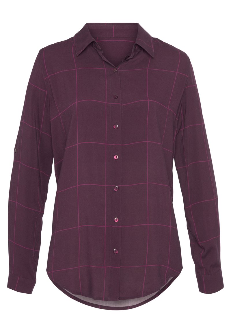 Lascana Overhemdblouse paars Lascana Overhemdblouse paars