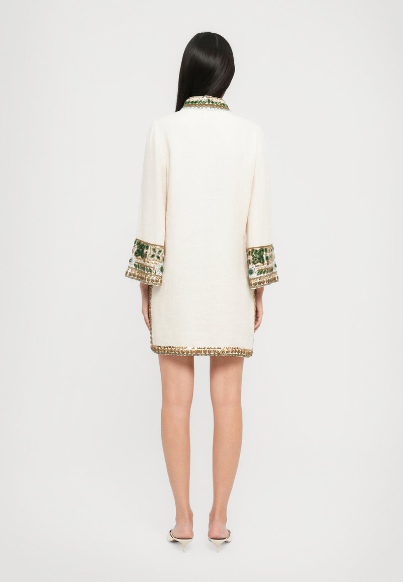 Alice + Olivia ELEONORA SPLIT EMBELL TUNIC DRESS - Day dress - off white /multi-coloured/off-white - Zalando