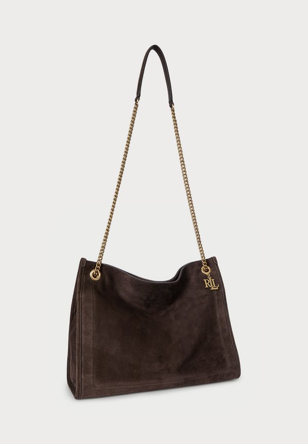 SUEDE LARGE BRADLEY SHOPPER TOTE BAG - Handbag - dark hickory2