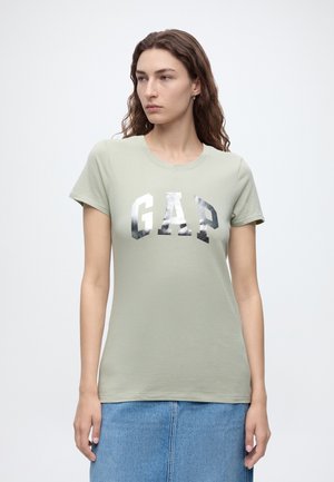GAP, TEE - T-shirt imprimé - sage