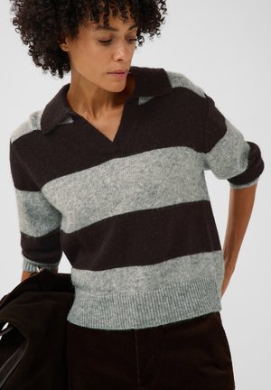 Part Two, CHARLOTTPW PULLOVER - Svetrík - mol grey melange stripe
