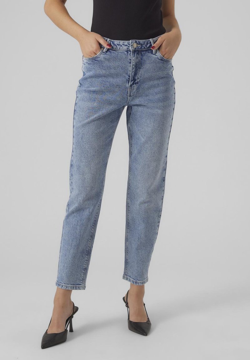 Vero Moda - VMLINDA MOM - Répafazonú farmer - light blue denim, Nagyítás