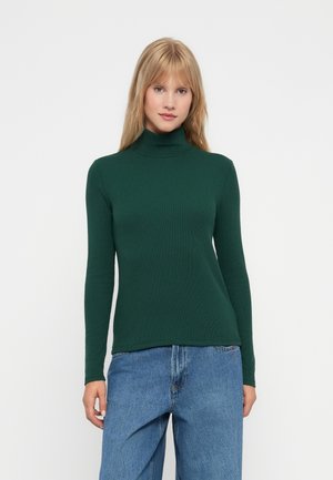 BRUSHED T NECK - Longsleeve - evergreen glamour