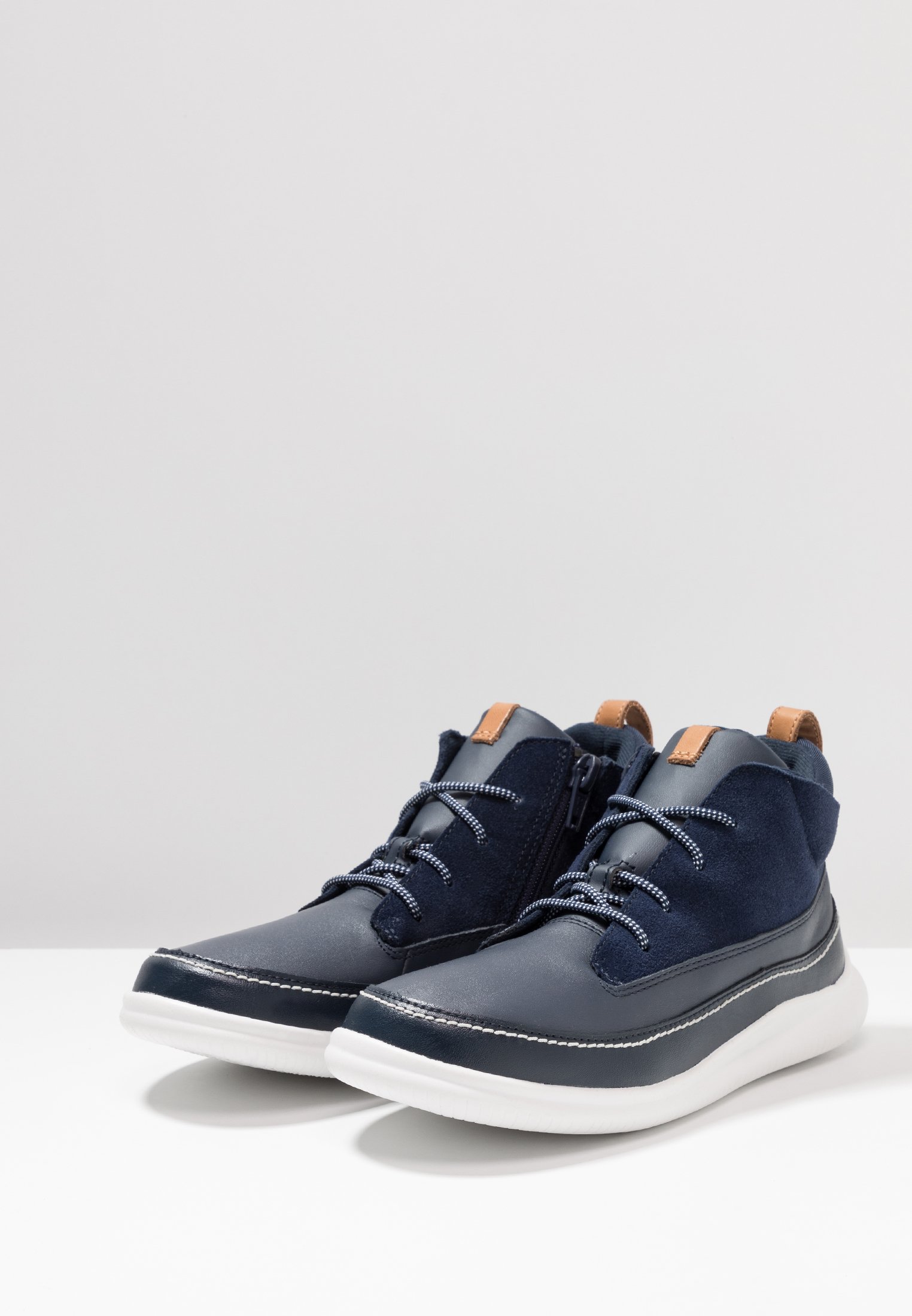 clarks high top trainers