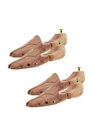 MIT DOPPELFEDER OPTIMALE PASSFORM UND VENTILATION 2 PAAR - Schuhspanner - zedernholz natur