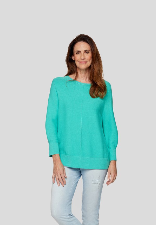 FLOW MOTION - Strickpullover - smaragd