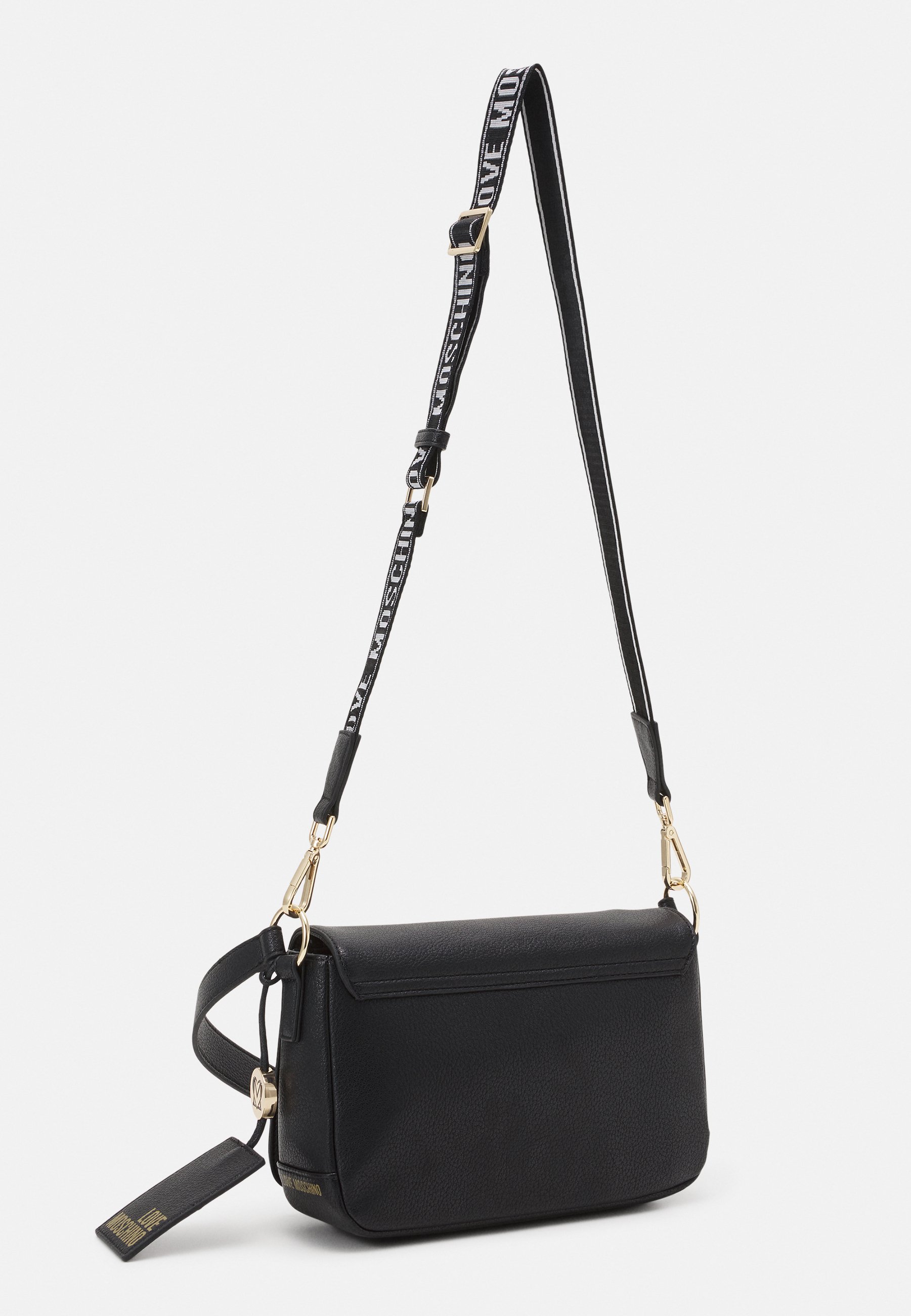 love moschino logo strap crossbody bag
