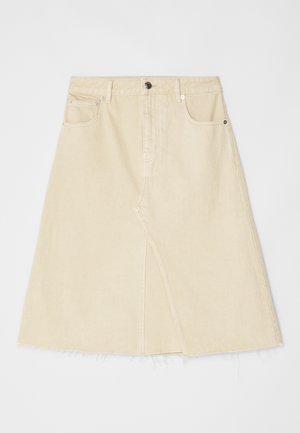 Tory Burch DECONSTRUCTED MIDI SKIRT - A-line skirt - khaki
