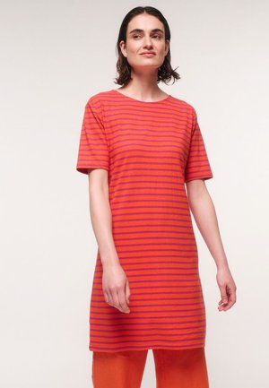 LANIUS STREIFEN - Jerseykleid - mango blossom pink