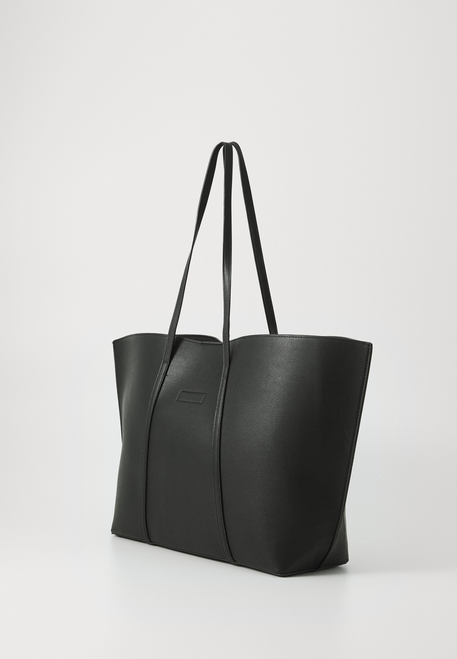 Compact MOM TOTE BAG(black×black logo) Black Fabric Tote Bag | New Look