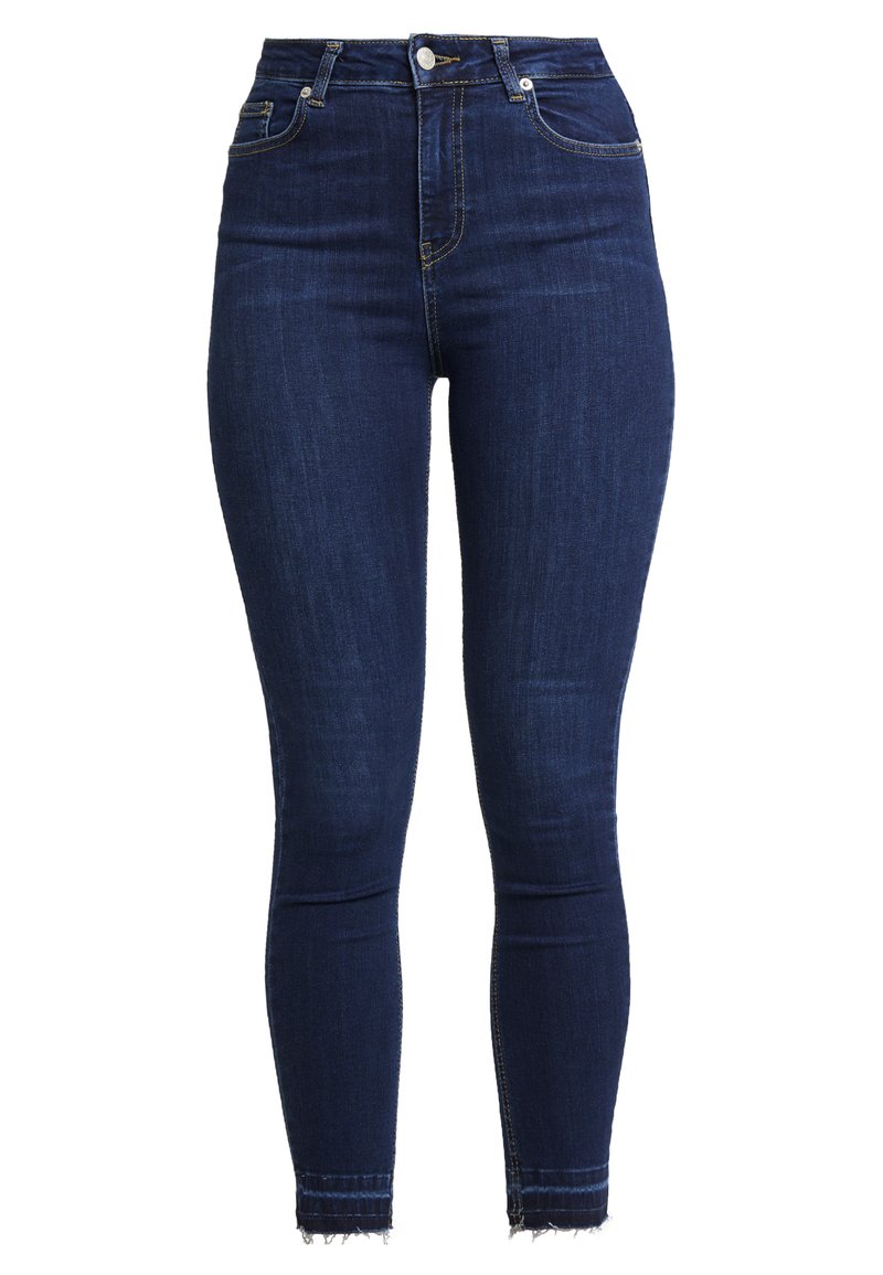 NA-KD Jeans Skinny Fit donkerblauw denim