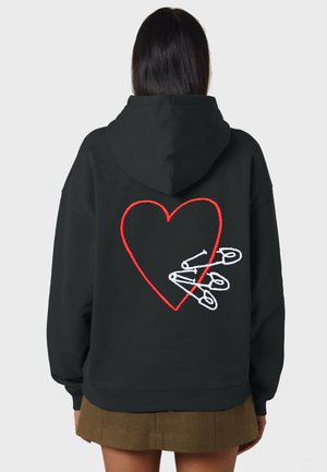 PINS BACK EMBROIDERY UNISEX - Športni pulover - black