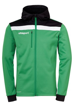 Sweater met rits - grün/schwarz/weiß