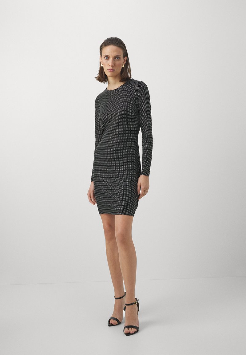 MICHAEL Michael Kors RHINESTONE MINI - Cocktail dress / Party dress -  black/silver/black