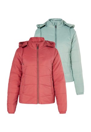 Mo, 2-PACK - Winterjas - mintgrün vintage rot