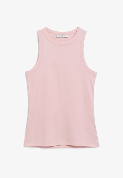 Hele roosa ribitud särk laia kaelusega ja laiade varrukastega. Valmistatud pehmest, venivast puuvillakangast. Puhta servaga.