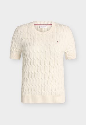 Tommy Hilfiger, CABLE  - T-shirt basique - ivory petal