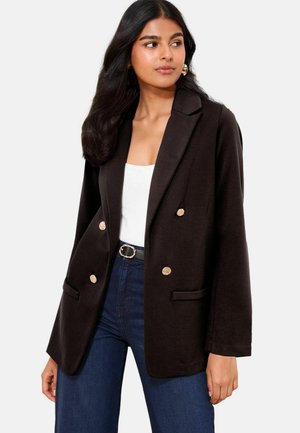 REGULAR FIT - Abrigo corto - black