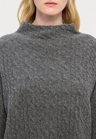 Filippa K MIKA BRAID SWEATER - Striktrøje - mid grey m
