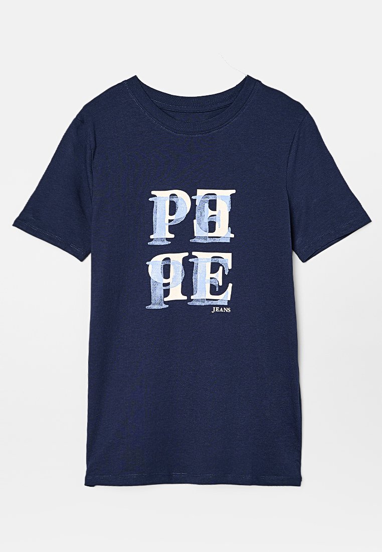 Pepe Jeans T-shirt print donkerblauw Pepe Jeans T-shirt print donkerblauw