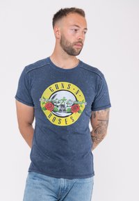 Paradiso Clothing GUNS N' ROSES CLASSIC BAND LOGO SNOW WASH - Print T-shirt - blue