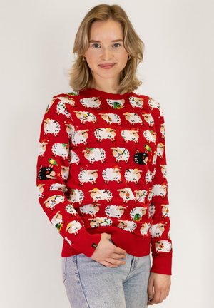 JAP CHRISTMAS DAS SCHWARZE SCHAF - Sweatshirt - red